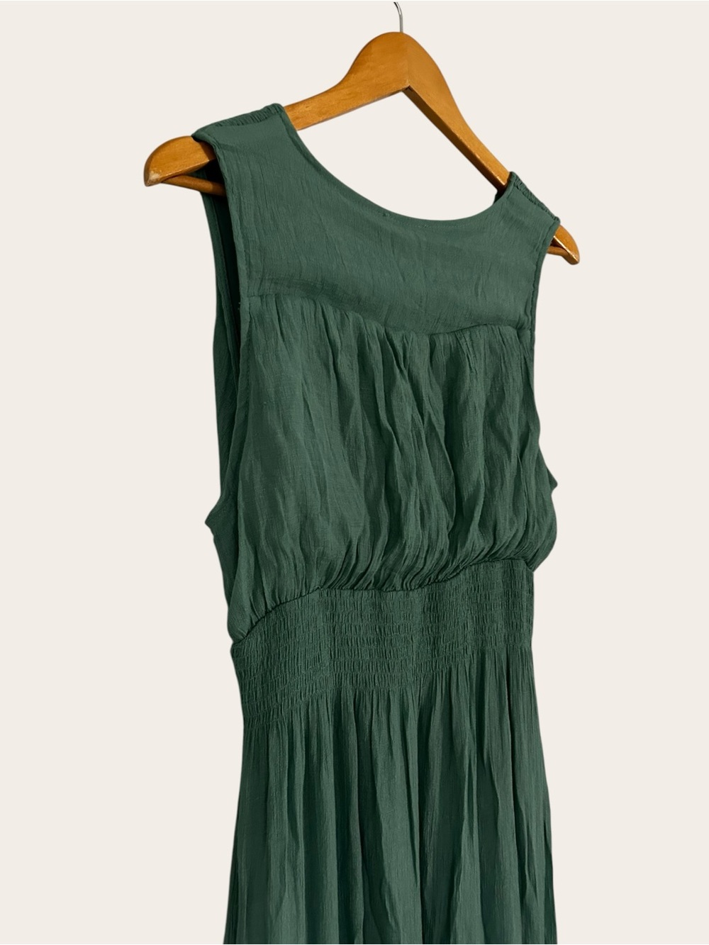 eesome Teal Green V‑Neck High‑Low Ruffle Maxi Dress - Picture 11 of 14